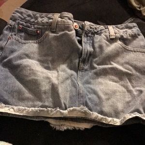short jean skirt with shorts under